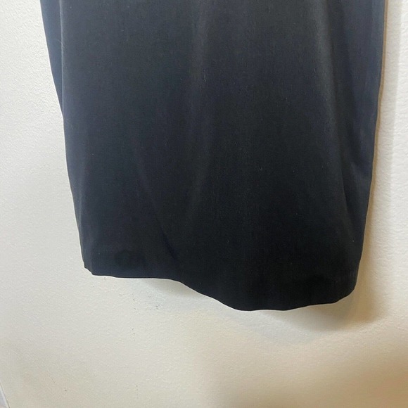 Tahari Ruffle Collar Black Sheath Dress S - Picture 4 of 9